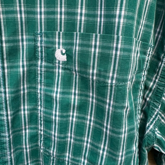 Carhartt Green Casual Button Down Shirt size Medium - Picture 4 of 6